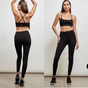 Alala Black Tied Bow Tights leggings Size XS